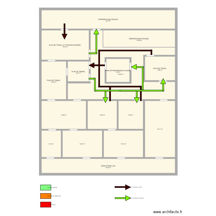 cuisine restauration collective. Plan de 0 pièce et 0 m2