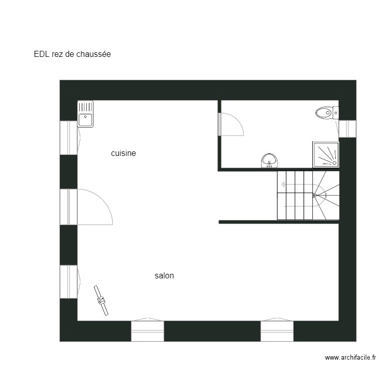 Letellier EDL rez de chaussée. Plan de 0 pièce et 0 m2