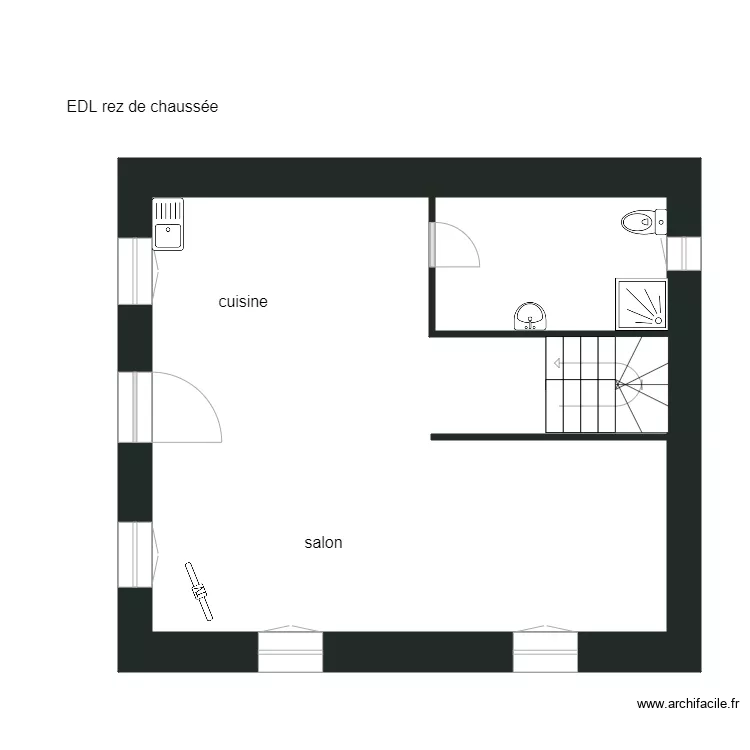 Letellier EDL rez de chauss&eacute;e. Plan de 
