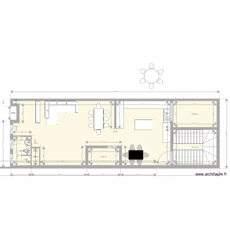 maison. Plan de 6  et 92 m²