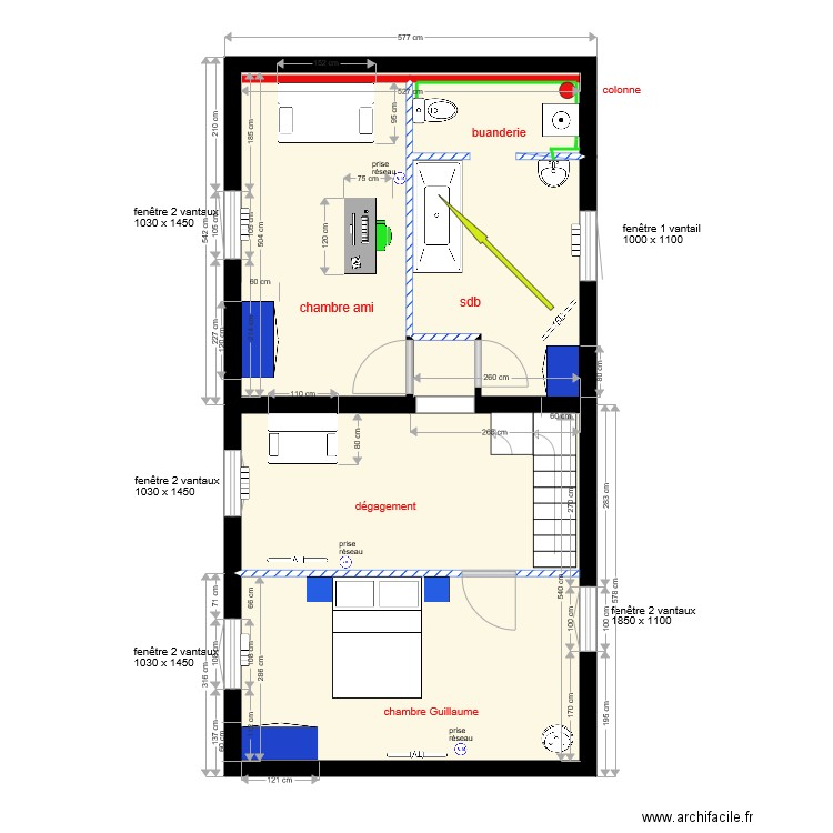 TRAMOYES ETAGE PROJET. Plan de 0 pièce et 0 m2