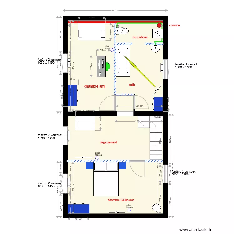 TRAMOYES ETAGE PROJET. Plan de 