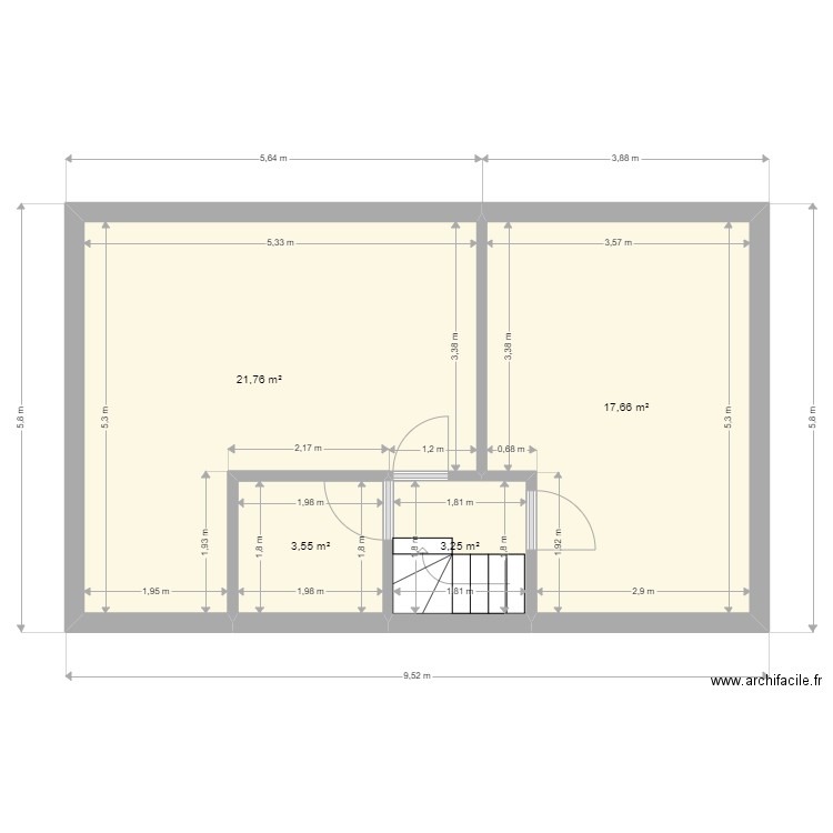 Etage Maison Doullens. Plan de 0 pièce et 0 m2