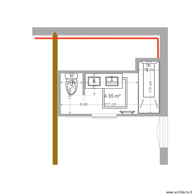 Adamucci Création SDB. Plan de 0 pièce et 0 m2