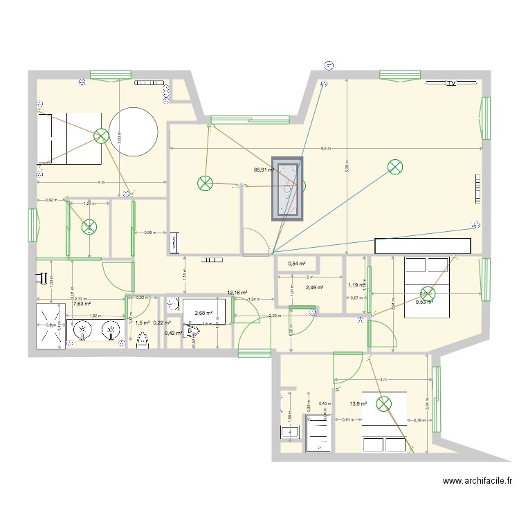 Appartement 2 projet 3. Plan de 0 pièce et 0 m2