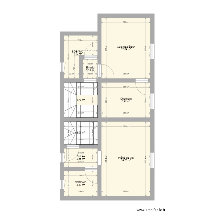 JEANNE 1er etage. Plan de 0 pièce et 0 m2