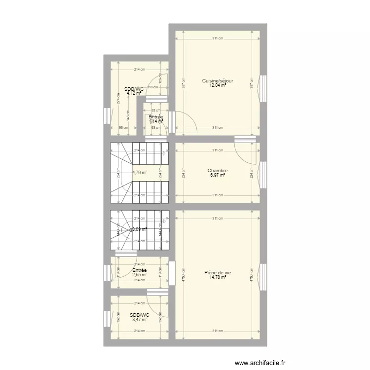JEANNE 1er etage. Plan de JEANNE 1er etage. Plan de