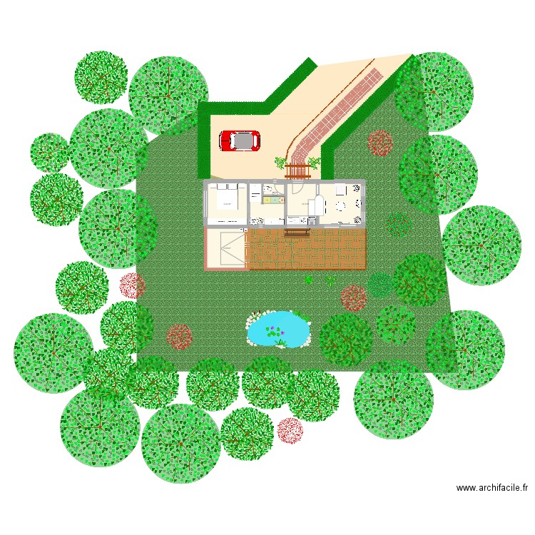 SmallWorld. Plan de 3 pièces et 43 m2