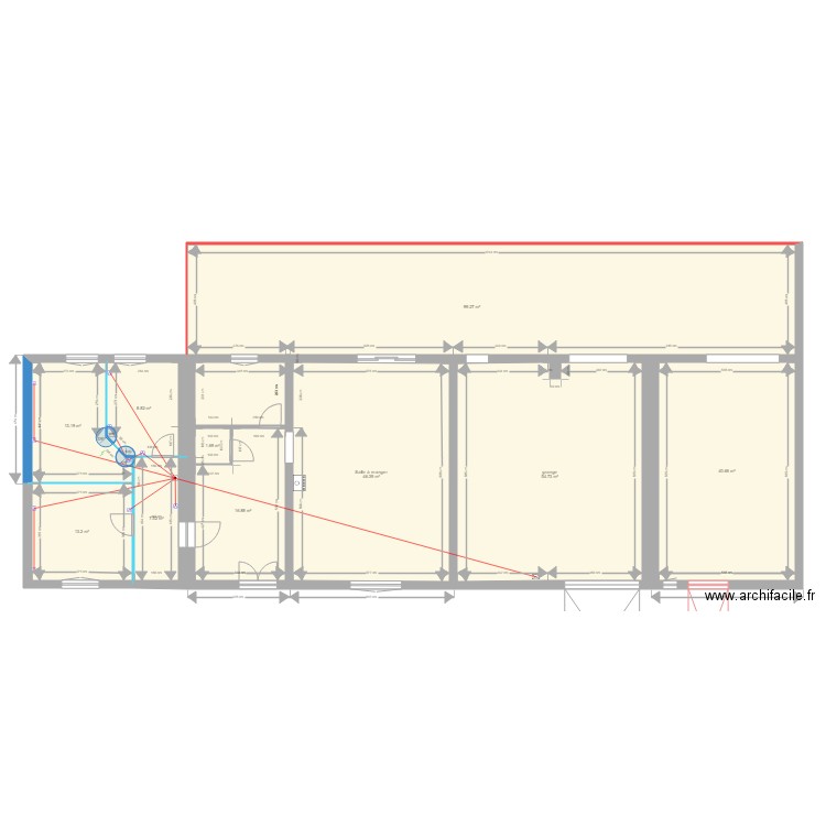 Circuits prises Chambres . Plan de 0 pièce et 0 m2