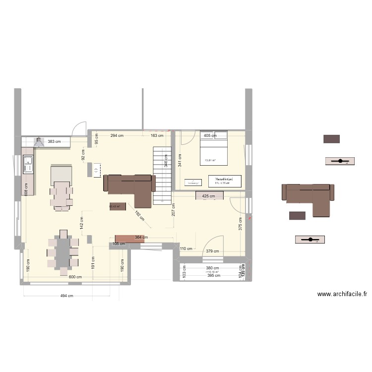 10 nestor bavoux- largeur sas - V-Cec. Plan de 3 pièces et 100 m2