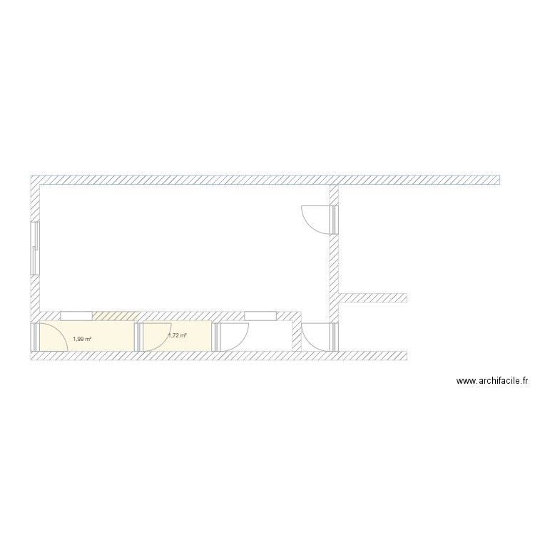 plan essaie 1. Plan de 2 pièces et 4 m2