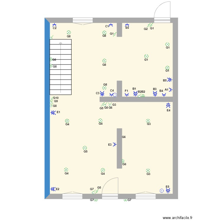 ODILE RDC. Plan de 0 pièce et 0 m2