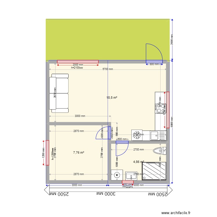 2ка барн двускатка123. Plan de 0 pièce et 0 m2