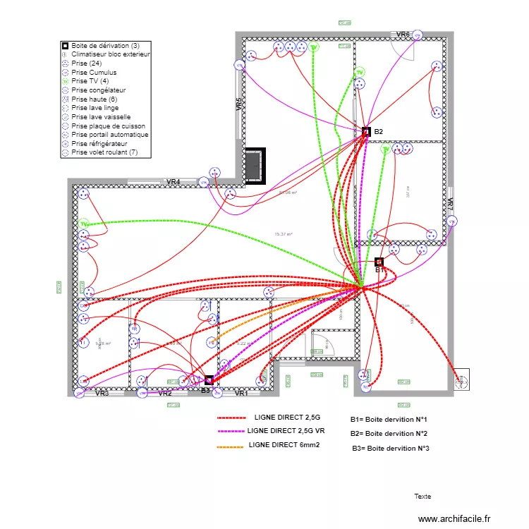 VEZIN PLANS ELEC PRISES. Plan de 