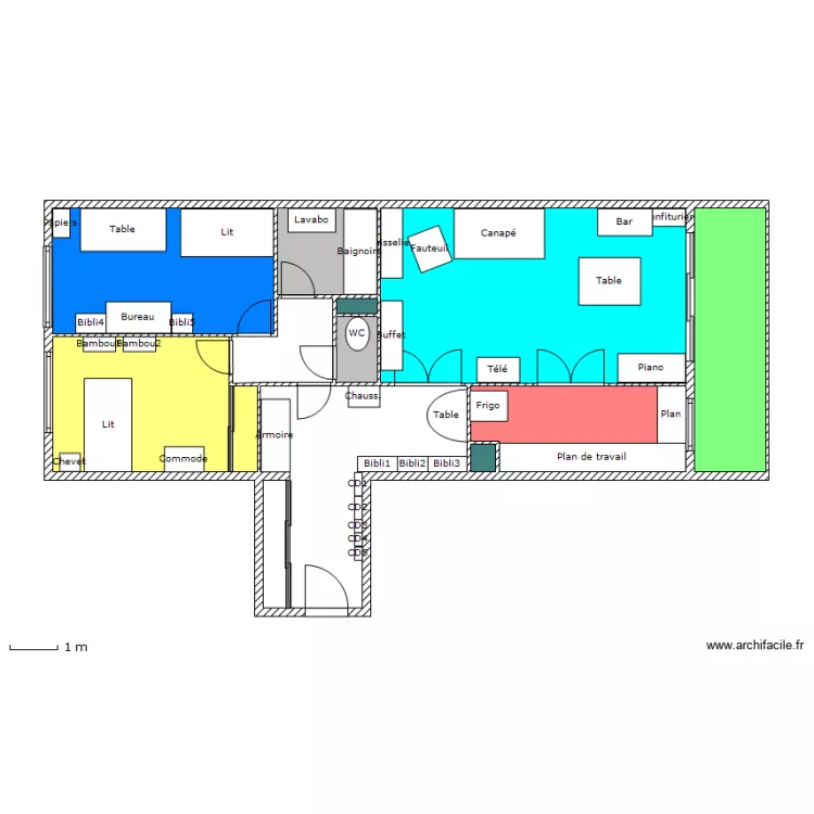 Lot n&deg;3022 - meubles 20120205. Plan de 
