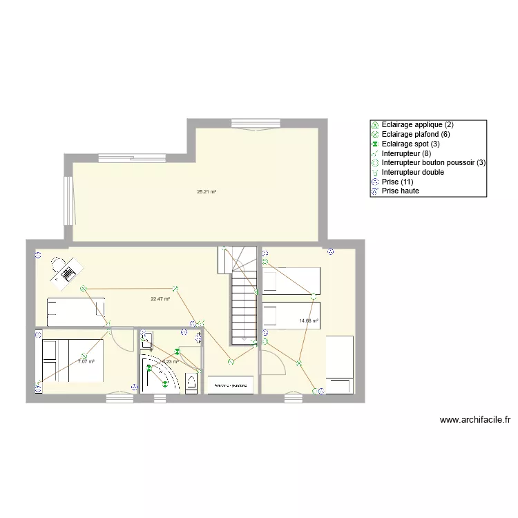plan combles v3. Plan de 