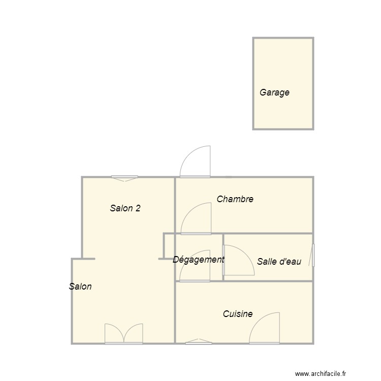 Croquis SOUQUET. Plan de 7 pièces et 30 m2