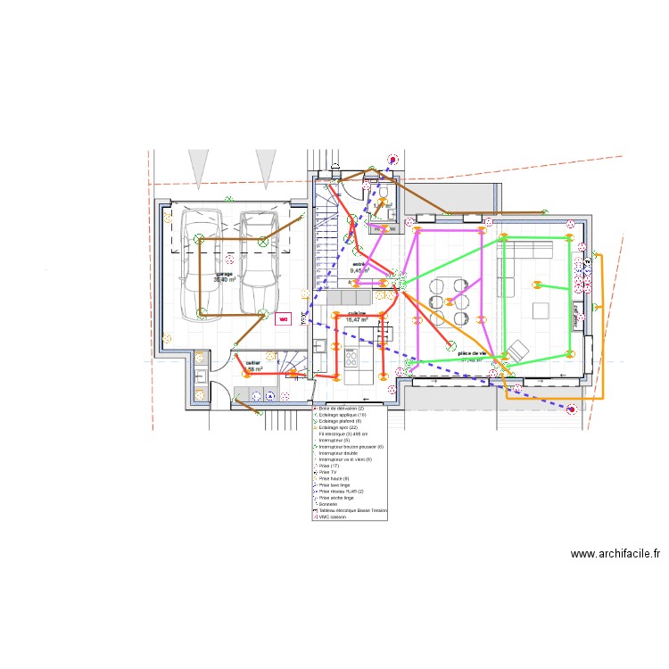 TORRIERO-PLAN ELEC - RDC-21-09-2022. Plan de 0 pièce et 0 m2