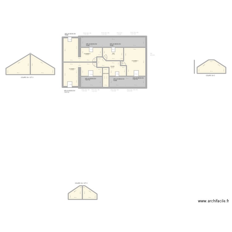 ML23002792. Plan de 23 pièces et 222 m2