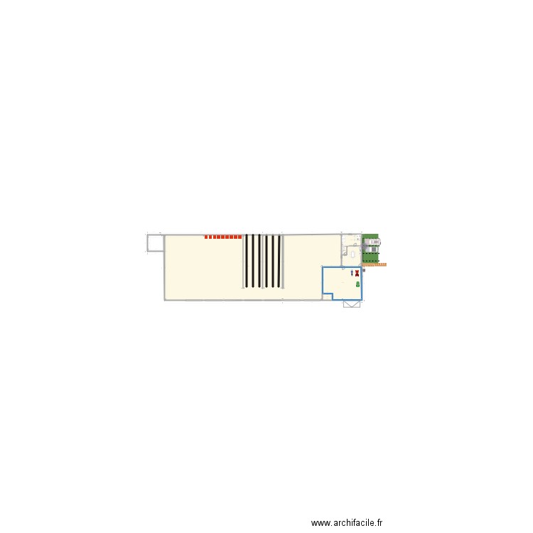 projet batiment ouverture totale. Plan de 0 pièce et 0 m2