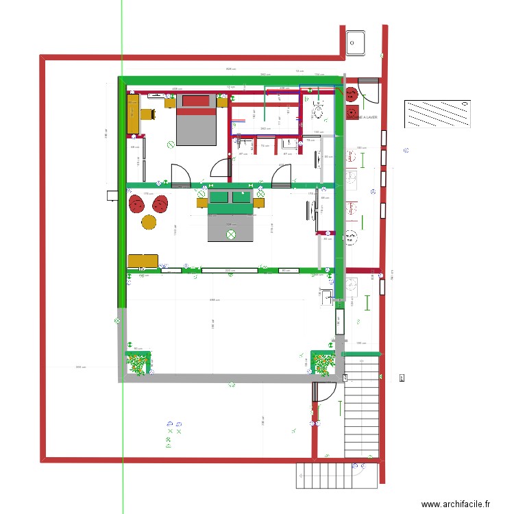 Modification 1er Maison PLOMBERIE. Plan de 0 pièce et 0 m2