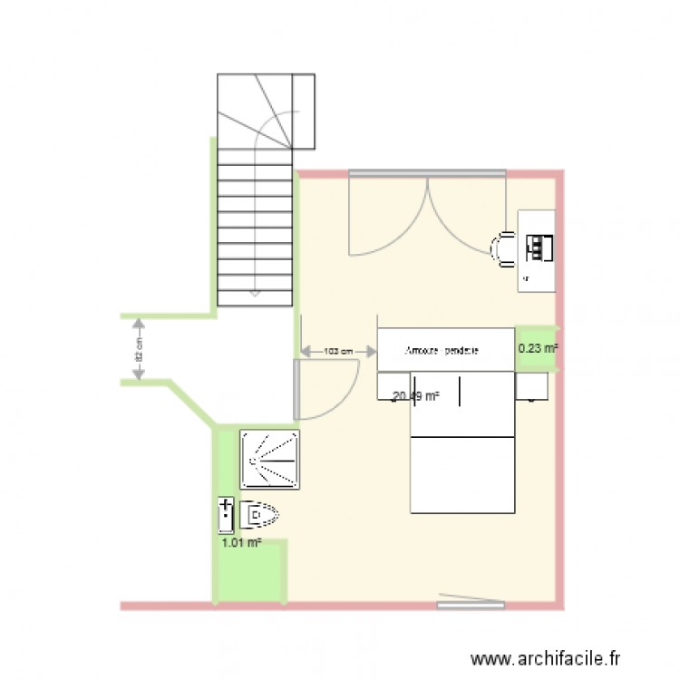 gerard etage futur. Plan de 0 pièce et 0 m2