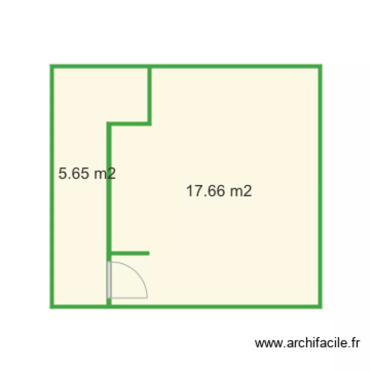 Haut Chambre placo seul. Plan de 