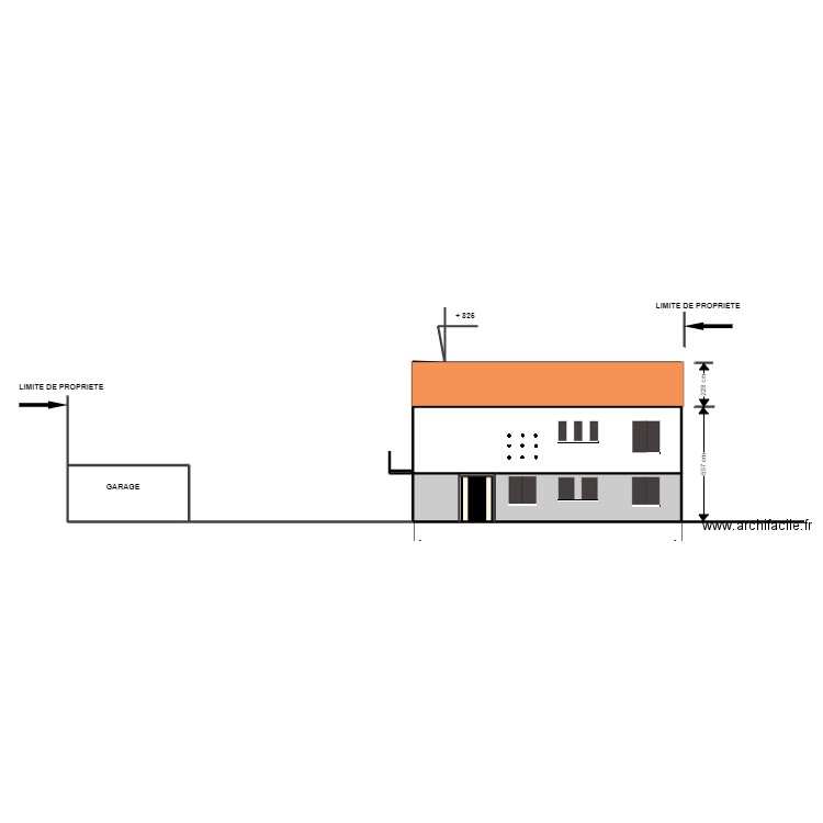 Facade Est Poli inchangée. Plan de 11 pièces et 133 m2