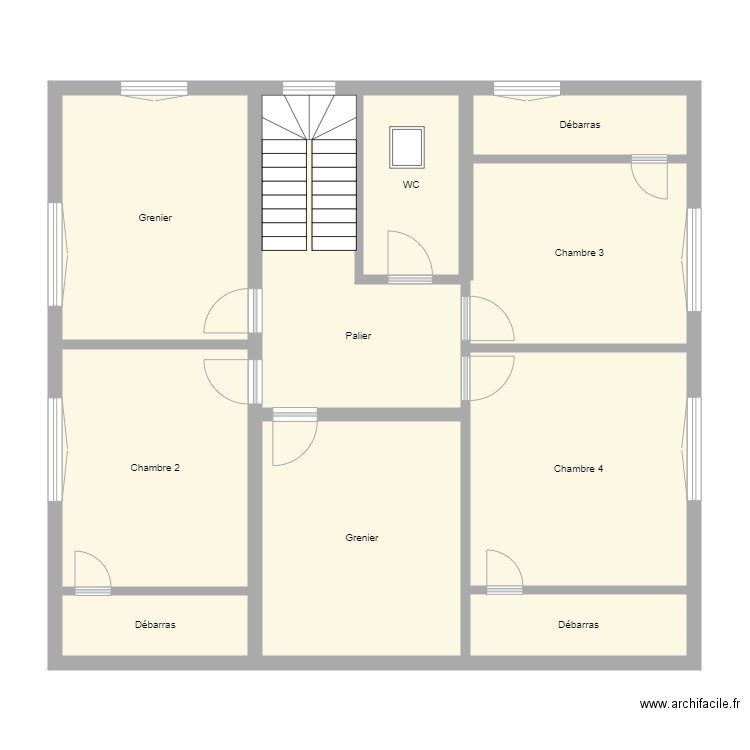 Croquis MATHIS Etage. Plan de 10 pièces et 105 m2