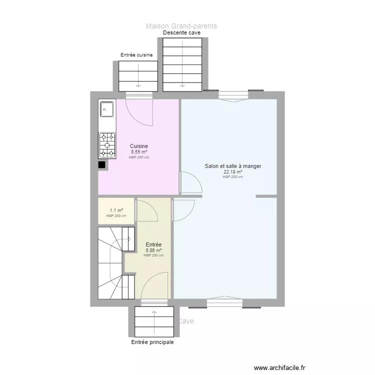 Maison Grand-parents. Plan de 