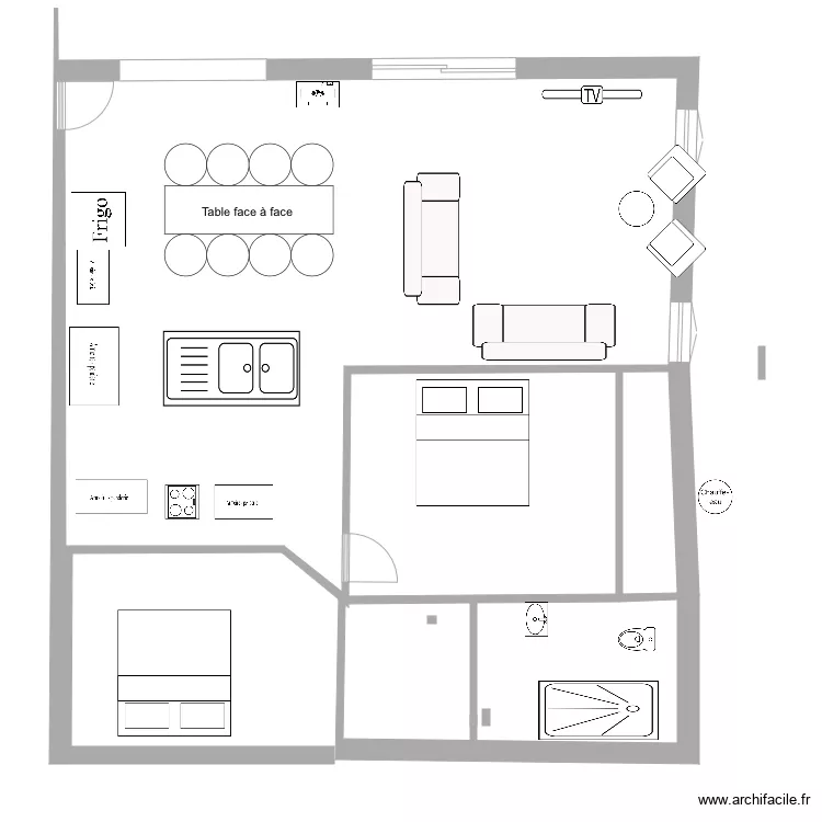 Chalet 2. Plan de 