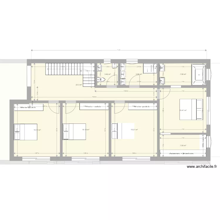 plan 9x1500 test. Plan de 