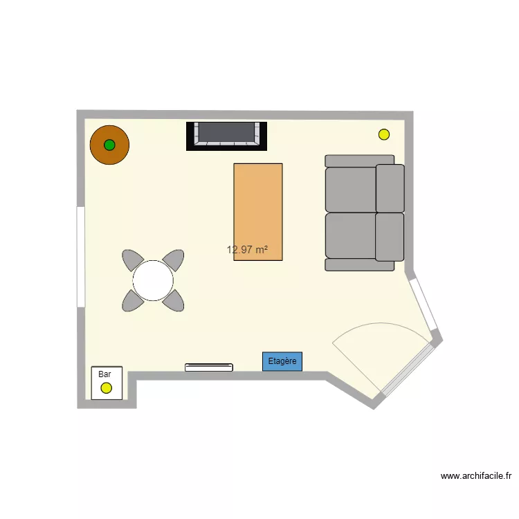 Appart Salon. Plan de 