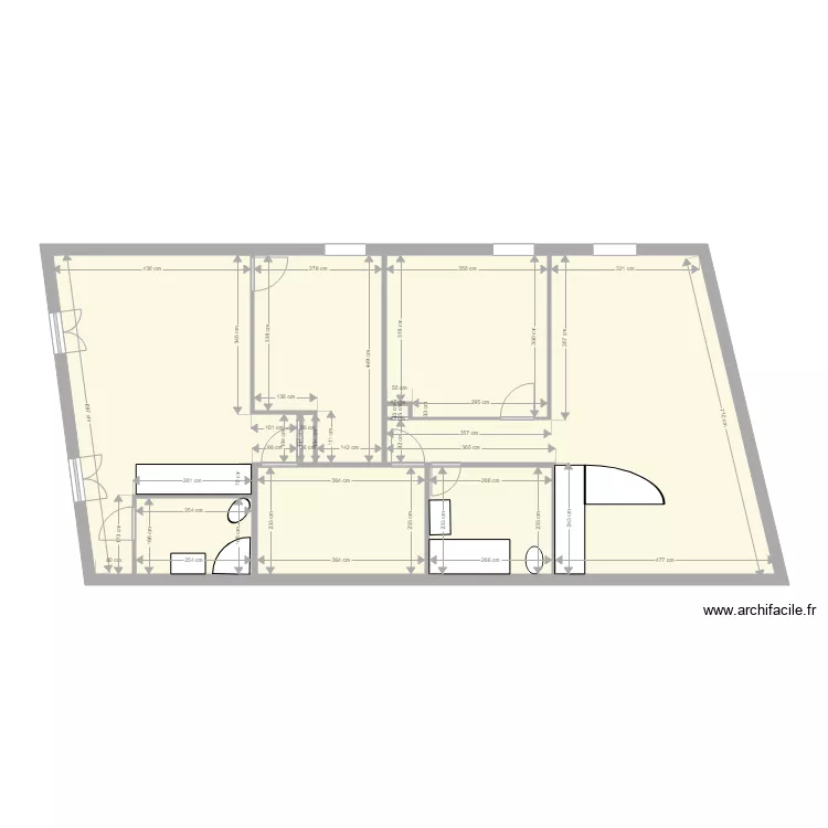 2eme etage PRADES. Plan de 