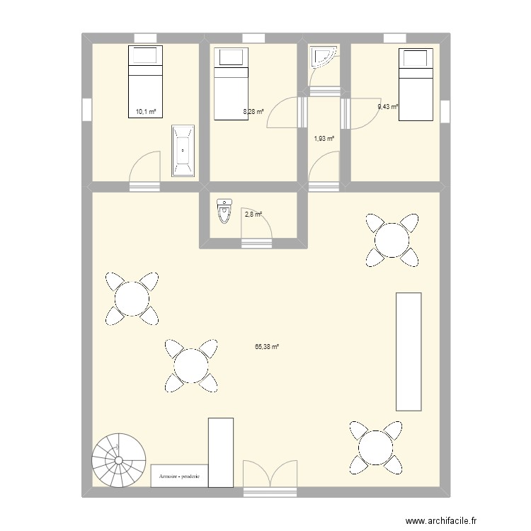 luxifer rdc. Plan de 0 pièce et 0 m2