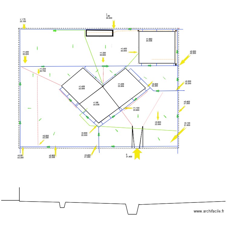 topgraphie emg. Plan de 2 pièces et 716 m2