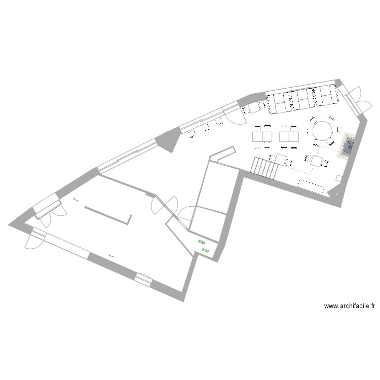 RDC AMENAGEMENT SALLE. Plan de 0 pièce et 0 m2