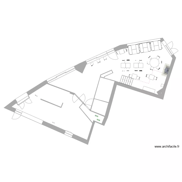 RDC AMENAGEMENT SALLE. Plan de 