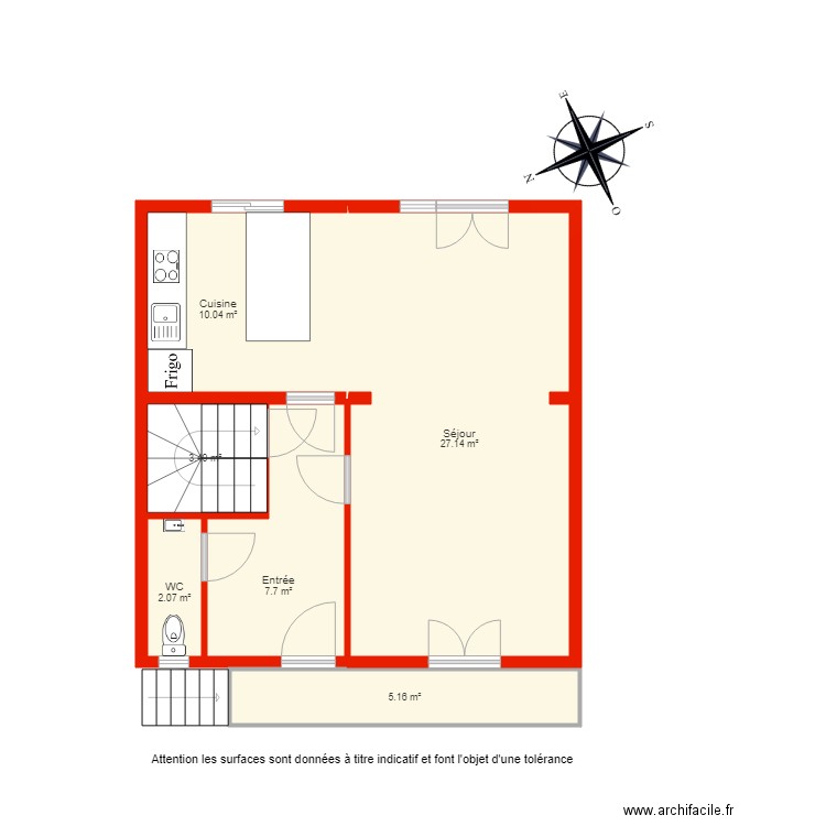 BI 2512 rdc non côté. Plan de 0 pièce et 0 m2