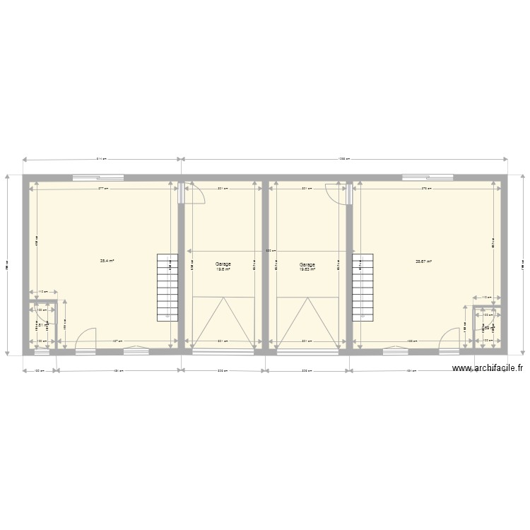 maison jumelée gus. Plan de 0 pièce et 0 m2