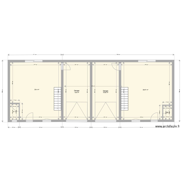 maison jumelée gus. Plan de 0 pièce et 0 m2