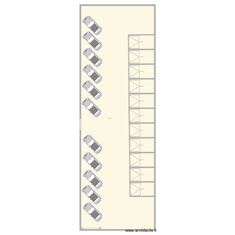 garage rez. Plan de 12 pièces et 625 m2