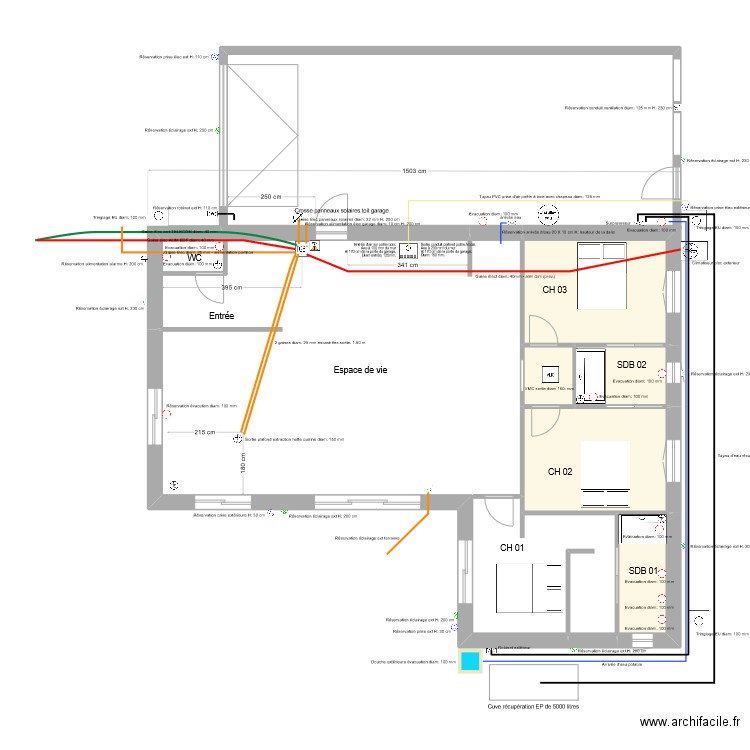 plan helenethierry 04. Plan de 5 pièces et 35 m2