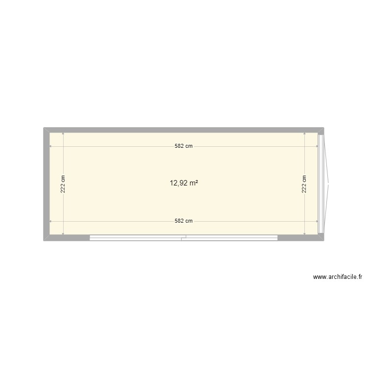 20 Feet SERVIPOOLS bureau Vente. Plan de 1 pièce et 13 m2