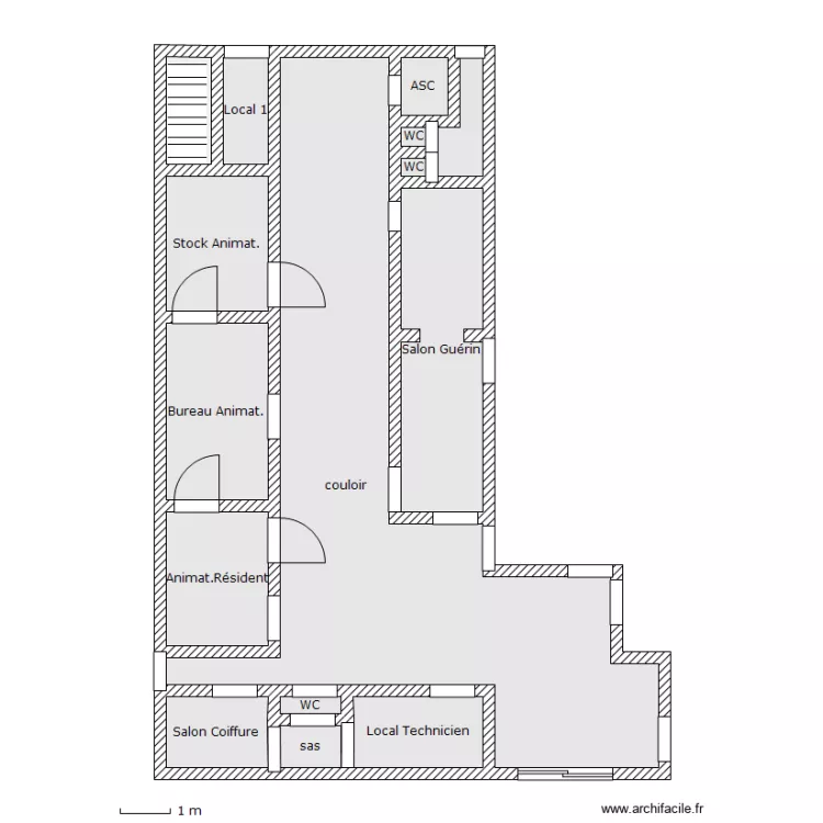 B&acirc;timent E Varennes. Plan de 