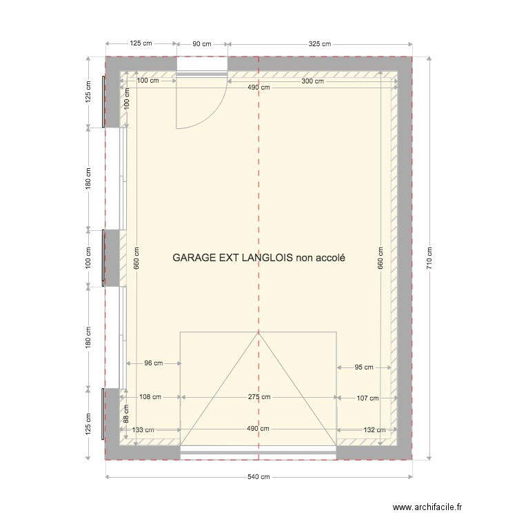 garage EXT LANGLOIS isolé long 7. Plan de 0 pièce et 0 m2