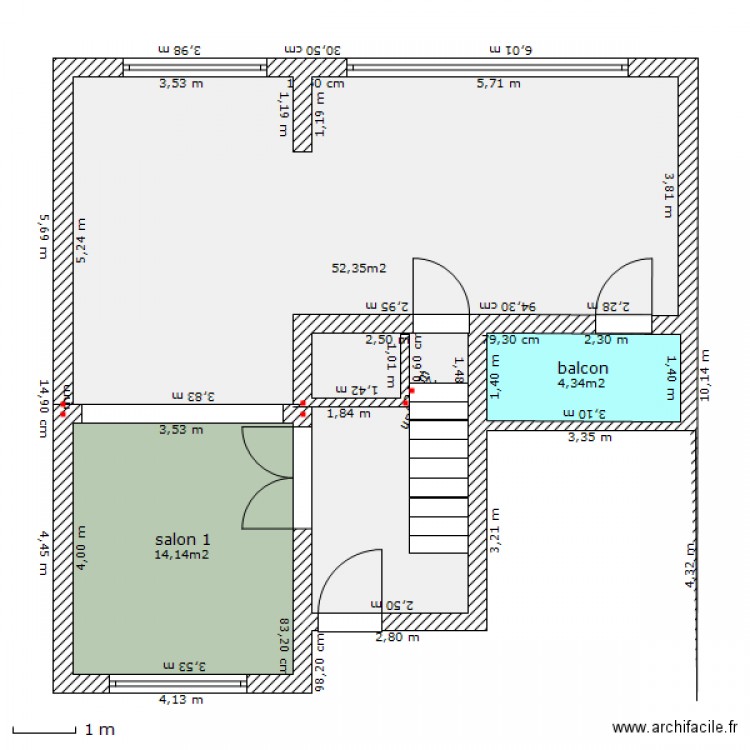 rez - WC hall. Plan de 0 pièce et 0 m2