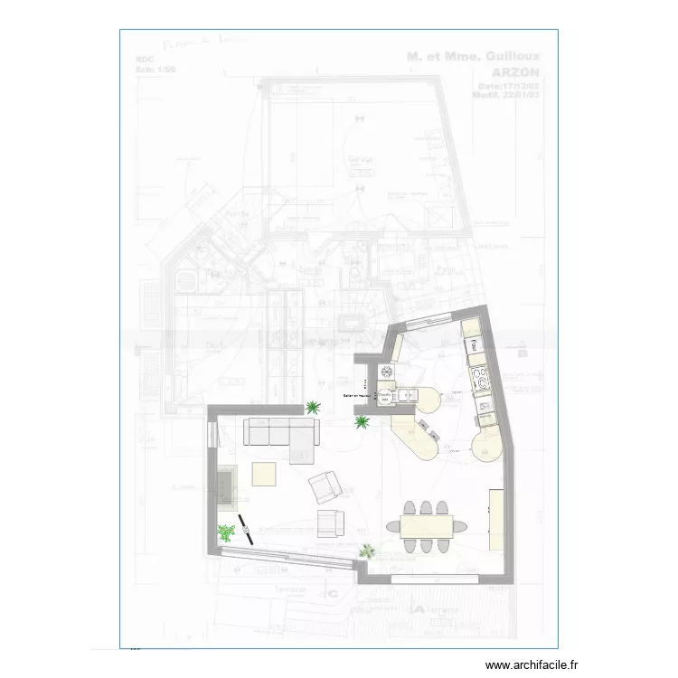 Arzon cuisine salon v14. Plan de 