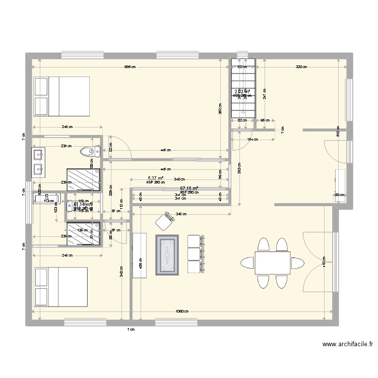 EFFIRENO CLEMENT V2. Plan de 5 pièces et 97 m2