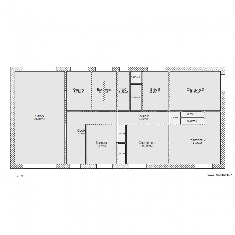 Maison Niveau 1. Plan de 0 pièce et 0 m2